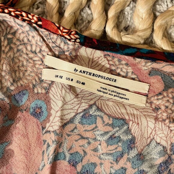 Anthropologie Floral Butterfly Slip Dress - Picture 2 of 2